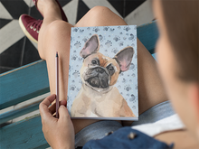 Load image into Gallery viewer, French Bulldog College Ruled Notebook Journal
