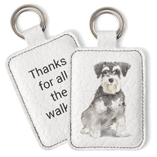 Load image into Gallery viewer, Thanks for the Walkies  - Dog Breed leather keyring
